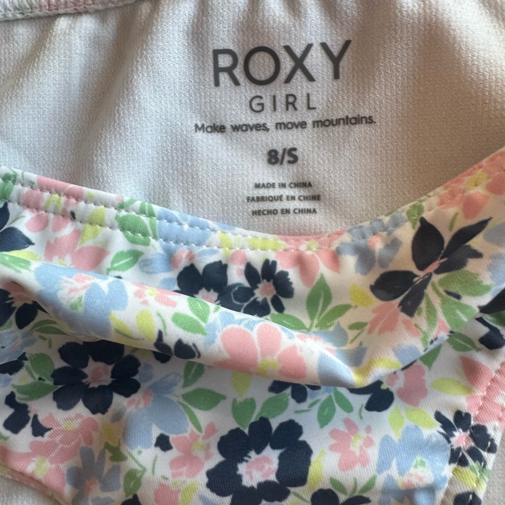 Roxy Girls' Dreamer Crop Top Long Sleeve Swim Set - 8 - Picture 4 of 4